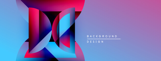 Aufkleber - Abstract geometric design. Vibrant colors blend, creating dynamic visual impact. Modern aesthetic, suitable backgrounds.