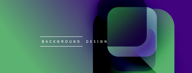 Poster - Abstract gradient layers create dynamic visual effect. Text reads background design. Modern, vibrant color scheme dominates composition.
