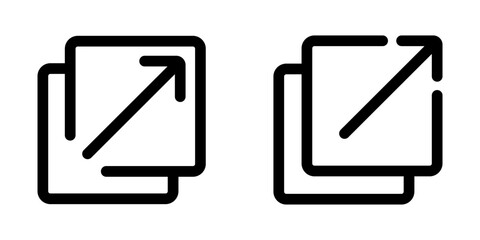 Full screen icon in a simple style. Full screen gesture icon. Vector illustrations EPS10