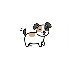 adorable puppy dog cartoon character design perfect for branding, logos, and children's illustration