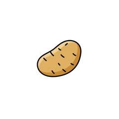 delightful potato icon perfect for food branding design projects needing a cute and scalable graphic