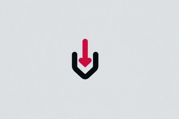 Aufkleber - Failed Upload Icon With Dynamic Motion Effect Emphasizing an Open Right Side, Symbolizing Digital Error or Interruption in Data Transfer Process