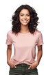 © Rawpixel.com - Smiling latin woman t-shirt sleeve blouse.