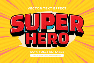 Wall Mural - Superhero Text Effect, Comic Style Editable Design