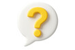 © STM Lab - 3d yellow question mark in speech bubble isolated on transparent background