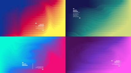 Wall Mural - vector illustration. vibrant set of wavy line patterns with dynamic color gradients. minimal bright 