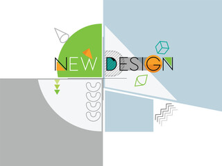 Wall Mural - creative. modern typography design in geometrical style. creative design for your wall graphics, typ