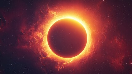 abstract of a glowing sunset sky with a clear space in the middle, background wallpaper ai generated