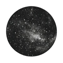 Canvas Print - starry galaxy in circular frame