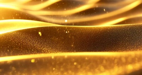 Wall Mural - abstract golden wavy background with sparkles in the image, perfect for any design project