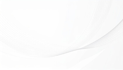 Wall Mural - Minimalist gray lines on white background create futuristic design