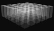 © German Ovchinnikov - A cube of white pixels with a black background. The cube is filled with a lot of white pixels, creating a sense of depth and dimension. The image is abstract and has a futuristic feel to it