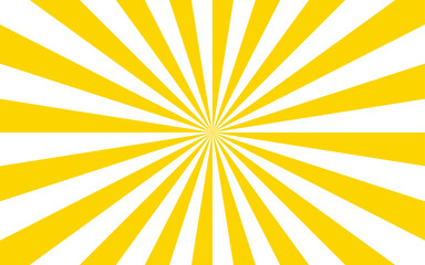 Poster - Abstract dynamic vibrant background with bright yellow and white spiral rays. Sunburst pinwheel design, with sense of movement and energy. Wavy, curved stripes twist with a visual illusion of spinning