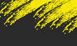 © Faizal - Grunge abstract background with bold yellow brush strokes on a dark black surface. Ideal for edgy graphic design, street art themes, posters, or urban-style visual content.