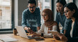 © Item.io - Diverse team collaborating laptop data analysis digital workplace success