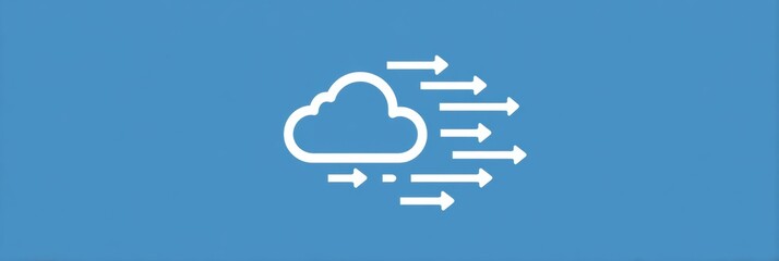 Poster - Data Theft in Cloud Computing Illustrated With Animated Arrows Showing Data Being Stolen