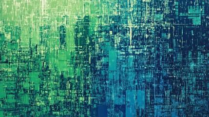 abstract green and blue technology background for digital art and design projects and creative prese