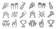 © Влада Яковенко - Celebration icons with party elements and festive symbols for design use
