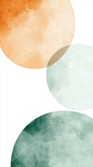 Poster - Abstract watercolor shapes in calm indoor studio setting