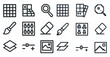 © Влада Яковенко - Set of minimalist editing and design icons for creative projects