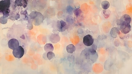 Aufkleber - Abstract painting in purple, orange, and beige hues in studio
