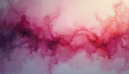 Aufkleber - Abstract pink and purple watercolor painting in studio
