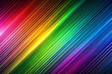 Wall Mural - sharp diagonal neon gradient streaks layered over a dark surface, highlighting intense color vibranc