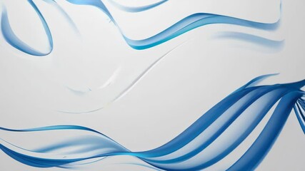 Wall Mural - abstract background with wavy blue lines on a white background. the blue lines create a flowing, tex