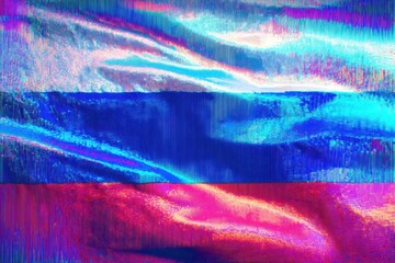 Poster - A colorful flag with red, blue and white stripes