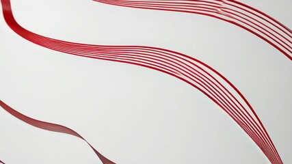 Wall Mural - abstract background with wavy red lines on a white background. the red lines create a flowing, textu