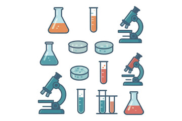 vector illustration of laboratory equipment