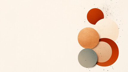 Wall Mural - abstract geometric circle composition: a visually engaging composition of layered circles in various