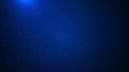 Wall Mural - futuristic blue digital data flow background grids, text, and graphical elements for technology data