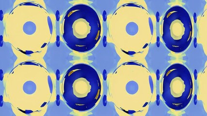 Wall Mural - abstract hafltone background. pastel colorful, blue and yellow gradations. circle effect style geome