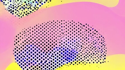 Wall Mural - abstract hafltone background. pastel colorful, pink and yellow gradations. circle effect style geome