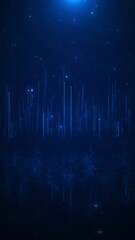 Wall Mural - dynamic stream of digital blue data, ideal for technology and cybersecurity themes. data flow. trans