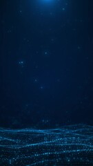 Wall Mural - ai big data technology and data flow concept. background. blue cloud business cyber engineer futuris