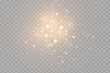 Poster - Shiny bokeh png, abstract flare spark, png golden glow, glitter light sparkling, magical stardust, sparkle shine, christmas card, vector, dust effect bright glowing, png white glittering confetti.