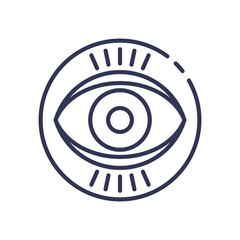Wall Mural - an eye symbol representing awareness and perception.