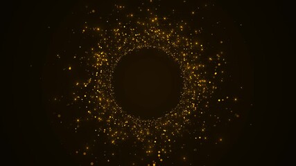 Wall Mural - 4k luxury sparkling glitter dust trail golden particles effect overlay sparkles. festival christmas,