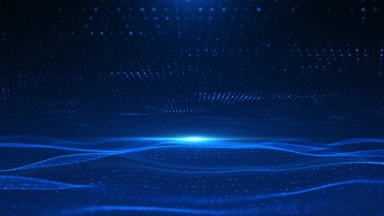 Wall Mural - data of crypto waves. 3d wavy lines in the information code field. data flow cyber concept. coding t