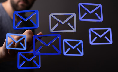 Leinwandbilder - Efficient email management techniques for professionals.  Streamline inbox, boost productivity.