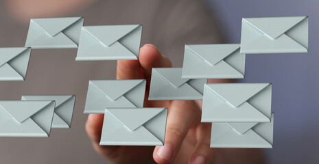Leinwandbilder - Efficient email management strategies for overwhelming inboxes. Tips and tricks for staying organized.