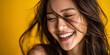 © Renrae - Gleaming smile and golden curls in vibrant high res portrait