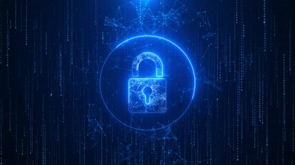Wall Mural - hacking digital data protection safety program code system. security in digital cyberspace. electron