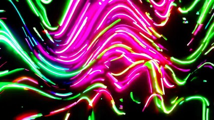 Wall Mural - background of glowing neon lights in motion, with vibrant colors like pink, blue, and green, creatin
