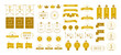 © Ukio.stock - Number one award. Ranking award badge icons with golden crowns, ribbons, medals, numbers 1 to 3. Elegant reward graphics for winners. Game UI, contest and ranking symbols. isolated vector set