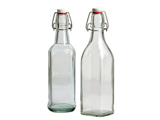 still life decorative glass bottles isolated on transparent background, isolated png isolated on tra
