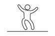 © Uttam - Happy jumping person line drawing simple icon illustration