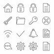 © rabby - Simple line icons set home lock key file folder wifi check bell document chat gear user interface